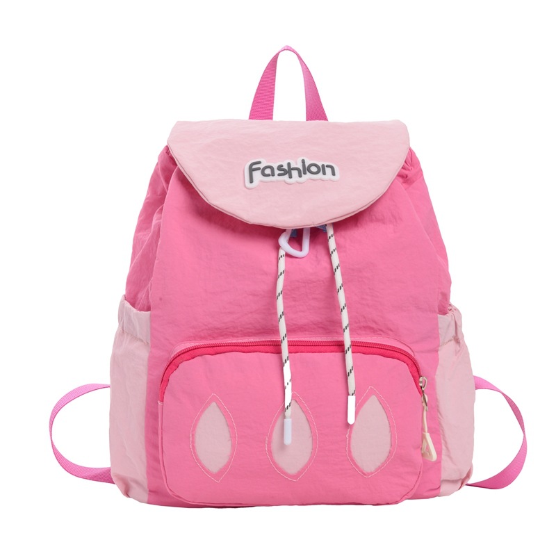 Nuevas bolsas coreanas para niños, viajes ligeros, mochilas de cubo, letras extranjeras, mochilas de cuerda flip
