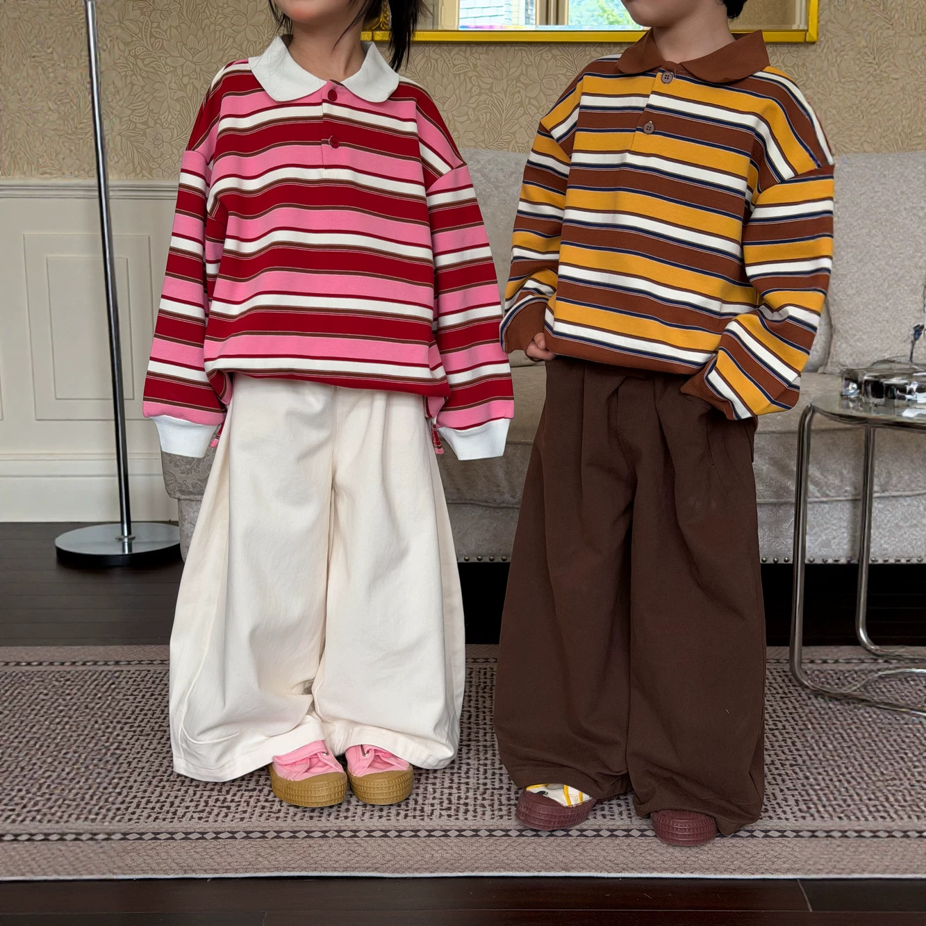 Demi-season solid color children's trousers for boys for leisure