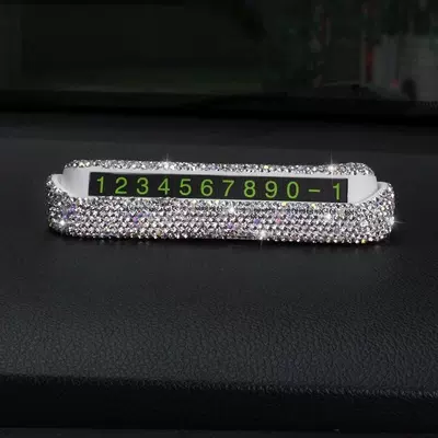Car accessories advertising parking Nömrəli dayanma kartı - silver-parking-sign