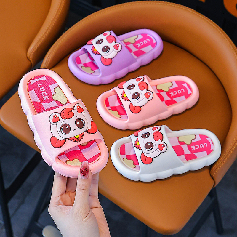 Wonderful and Cute Girls' Slippers Summer New Parent-Child Baby Home Bathing Soft-Soled Non-Slip Cute Slippers