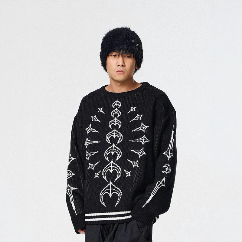 Thug Club 25Ss Trendy Brand Thug Club Stuffed Honeycomb Knitted Sweater for Men and Women, European and American Style
