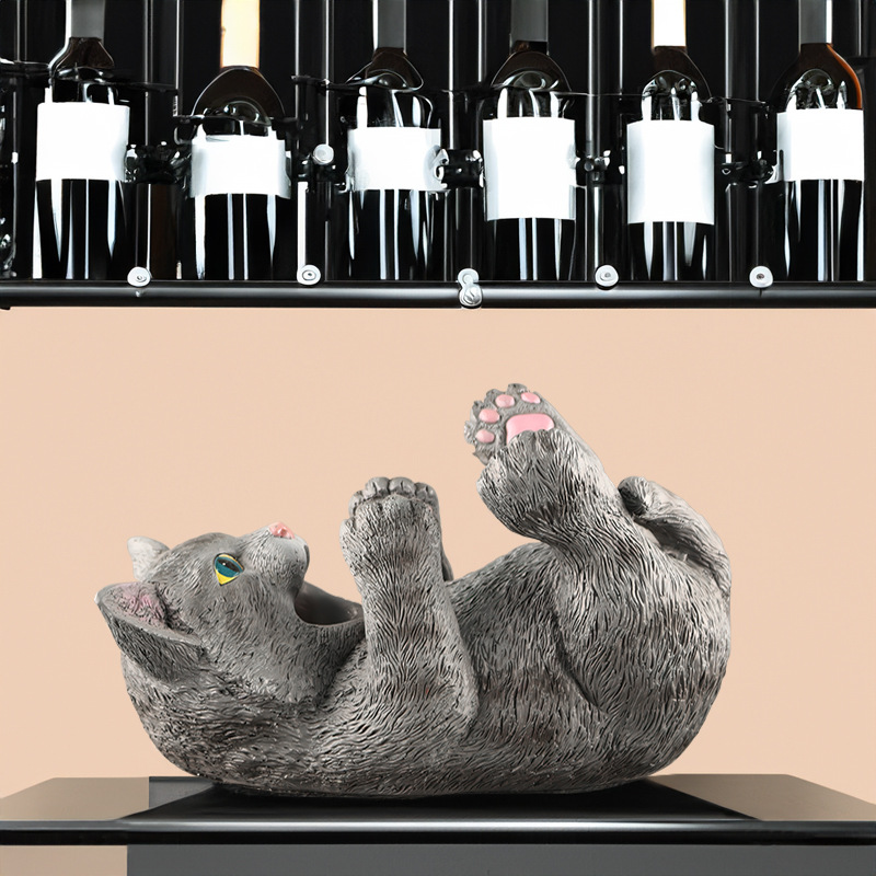  new creative Nordic Christmas Snowman bear resin wine rack decoration living room dining table wine cabinet decoration