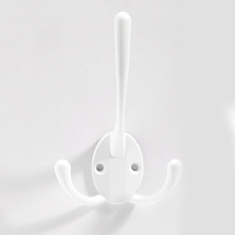 De estilo europeo simple armario gancho de una sola capa de tres ganchos armario de pared colgante negro gancho de la capa de aleación de zinc gancho de la capa