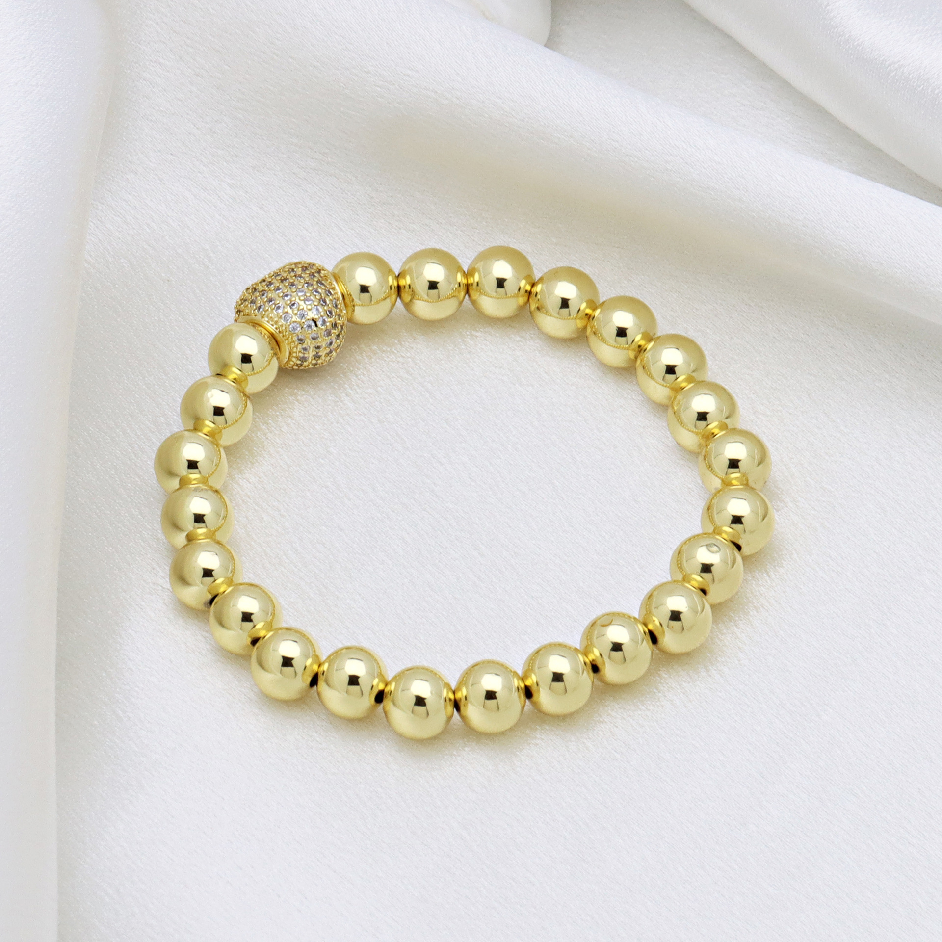 Bracelets Classification Copper Beaded Enamel Inlay Heart Shape Zircon Bracelets