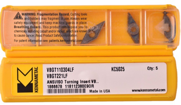 肯纳数控车刀片VBGT1604X0LF KC5025现货优势批发