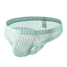 厂家一件代发男士内裤纯色青年蕾丝透明性感男士透气丁字裤男批发
