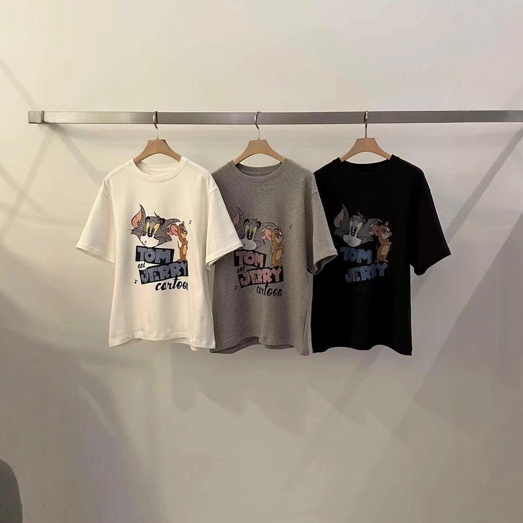 pep韩国东大门代购2024冬卡通汤姆猫短袖T恤宽松纯棉