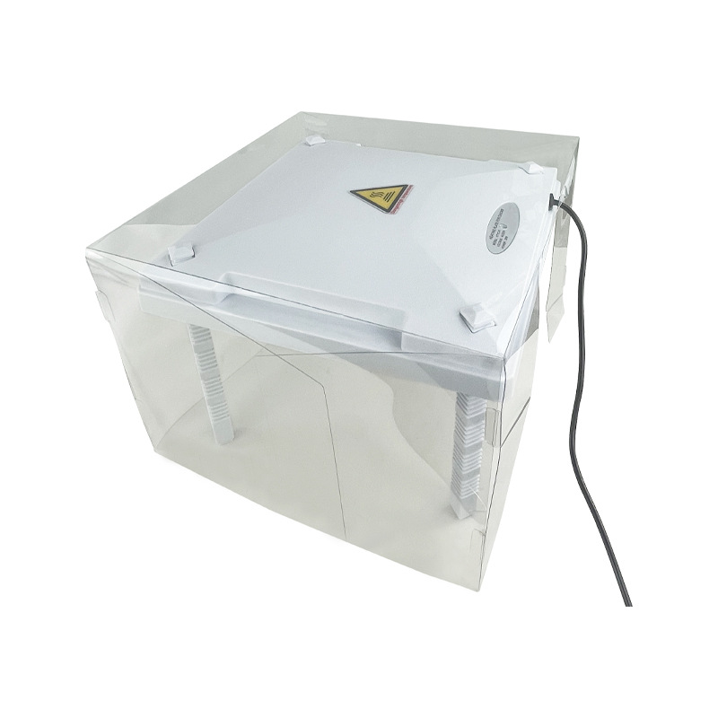 Calentador de pollo con cubierta de aislamiento transparente para cría de control de temperatura