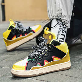 跨境爆款秋冬季欧洲站情侣面包鞋德训鞋老爹高帮休闲运动鞋潮鞋子