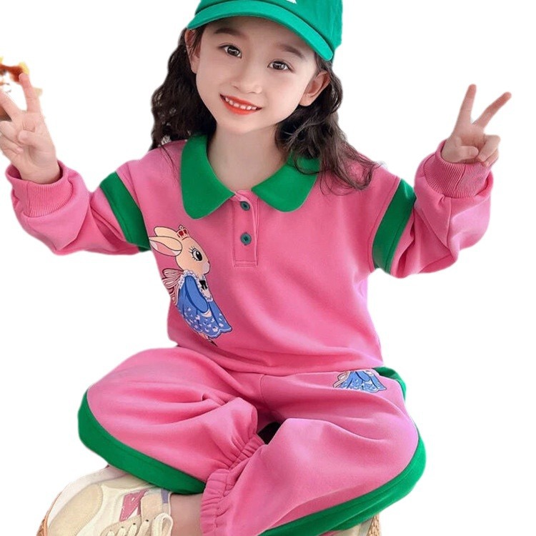 Girls' Fashion Winter Set, Western Style Spring and 2023 New Children's Internet Red Autumn Baseball_voghion.com