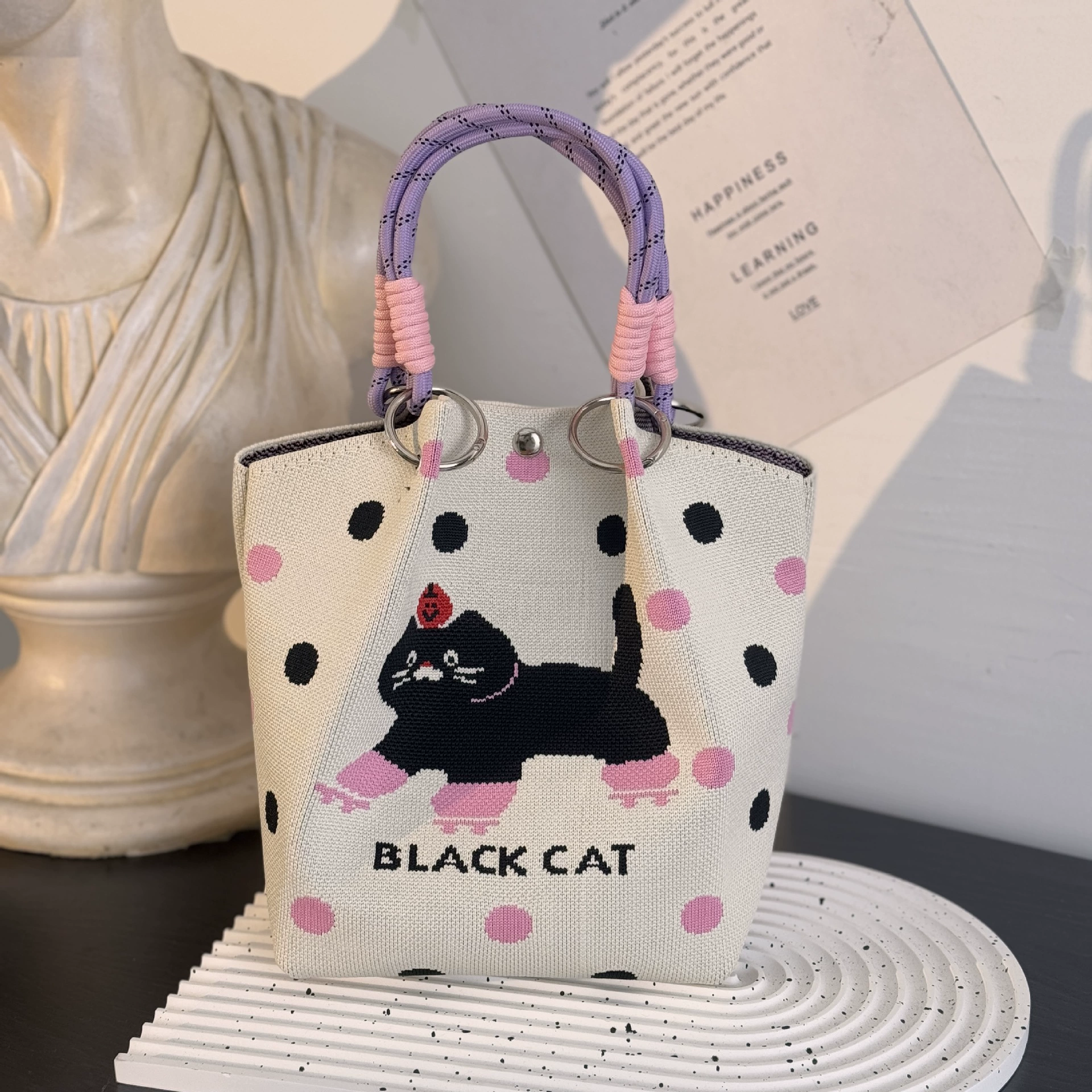 Стильная cute летняя сумка вязанная, кошелек, корейский стиль