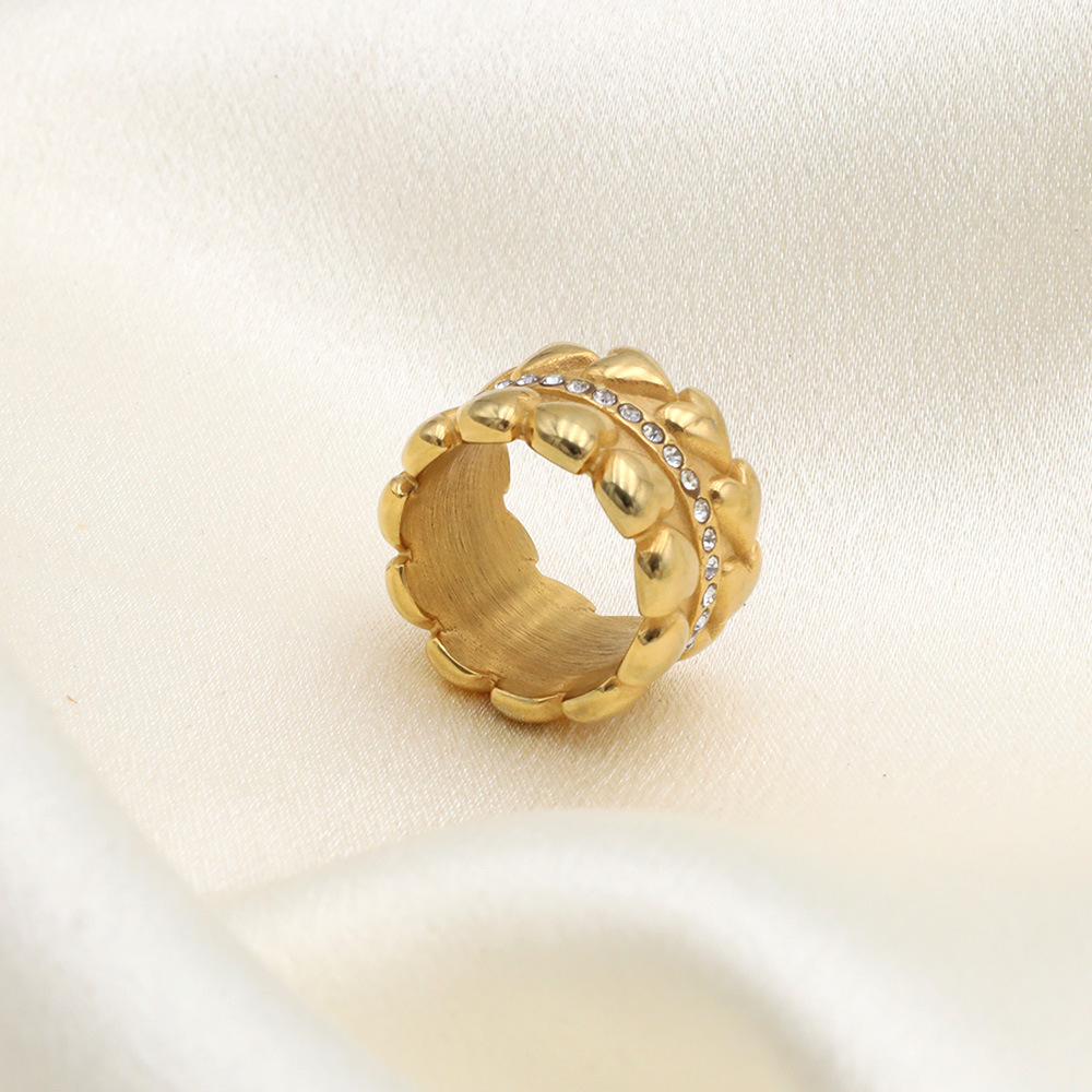 7, 8, 9 Ring Size 1 Piece Quantity Vintage Style Geometric Solid Color Stainless Steel Plating Rings