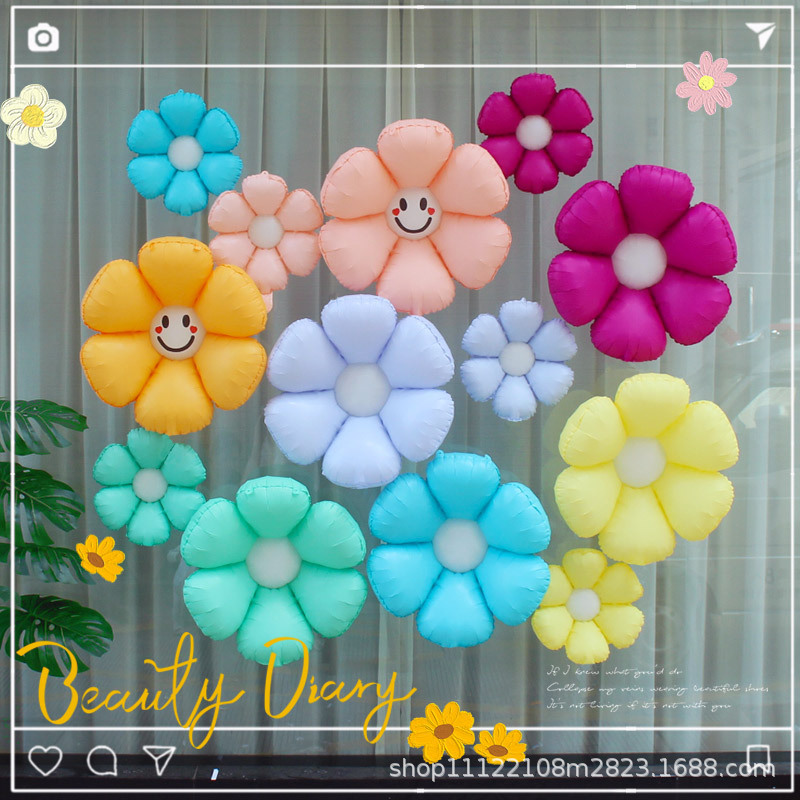 Sunflower Balloon Flower Smiley Daisy Shape Candy Color Photo Props Birthday Party Decoration Sunflower Balloon Flower Smiley Daisy Shape Candy Color Photo Props Birthday Party Decoration