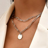 Fashionable metal chain, necklace, pendant, European style, simple and elegant design, punk style