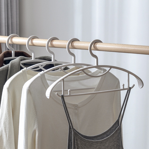 Clothes hanger for home hanging plastic wide-shoulder seamless clothes drying support for student dormitory non-slip shoulder corner wardrobe