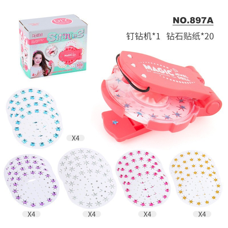 Fabricantes suministro de trenzas eléctrico de tres hilos Dispositivo de trenzado de cabello bricolaje máquina de perforación de uñas mágica maquillaje accesorios para el cabello Juguetes