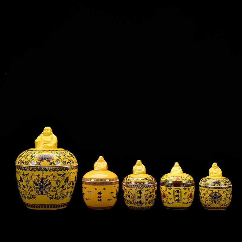 Fragrant Porcelain Pot for Stew, Colorful Pot, Restaurant Food Company Stew Pot, Tableware, Yellow Jar with Lid, Hotel Supplies