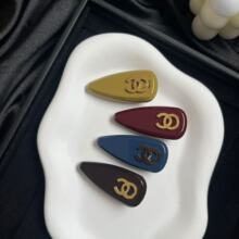 女士发卡批发彩色ins风钛钢发夹百搭复古醋酸饰品欧美韩时尚发饰