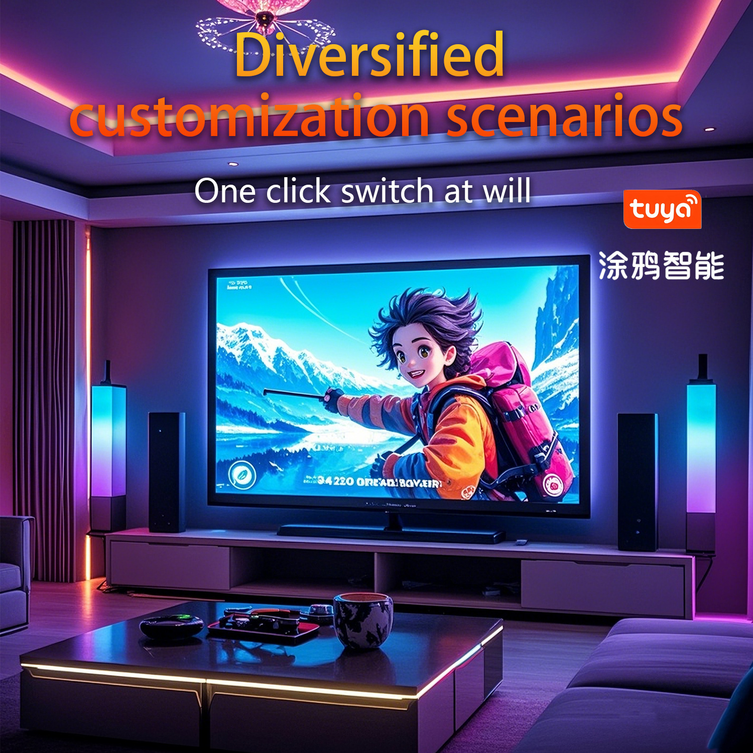 HDMI 동기 음성 사진 픽업 링크 TV 게임 마법 천장 낙서 APP AMBILIGHT 라이트 스트립
