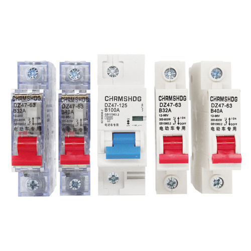 Electric Vehicle Dedicated Air Circuit Breaker 63A, Disconnector for Bicycle Protection, Overload Electric Motorcycle Circuit Breaker