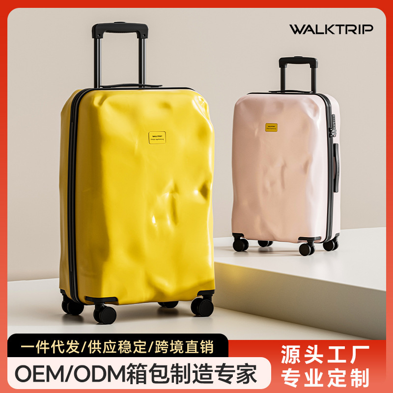 New Model Suitcase Damage Wind Trolley Case Concave-Convex Trendy 20inch Carry-On Suitcase Large Capacity 28inch Overseas