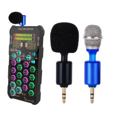 跨境热销声卡电脑手机相机专用迷你麦克话筒拾音器录屏直播电容麦