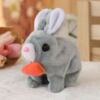 Gray carrot rabbit