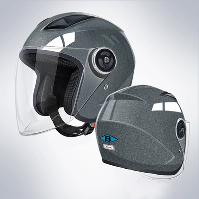 Men's motorcycle helmet, winter warm and Motosiklet kaskı (dəbilqə) - b4-single-lens-model-starry-gray-high-definition-long-lens-new-national-standard-gb811-2022