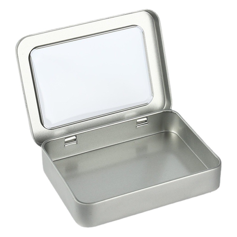 Venta al por mayor en stock caja de hojalata caja de hierro rectangular placa flash USB pequeña caja de hierro caja de embalaje digital cortaúñas caja de hierro alimentos