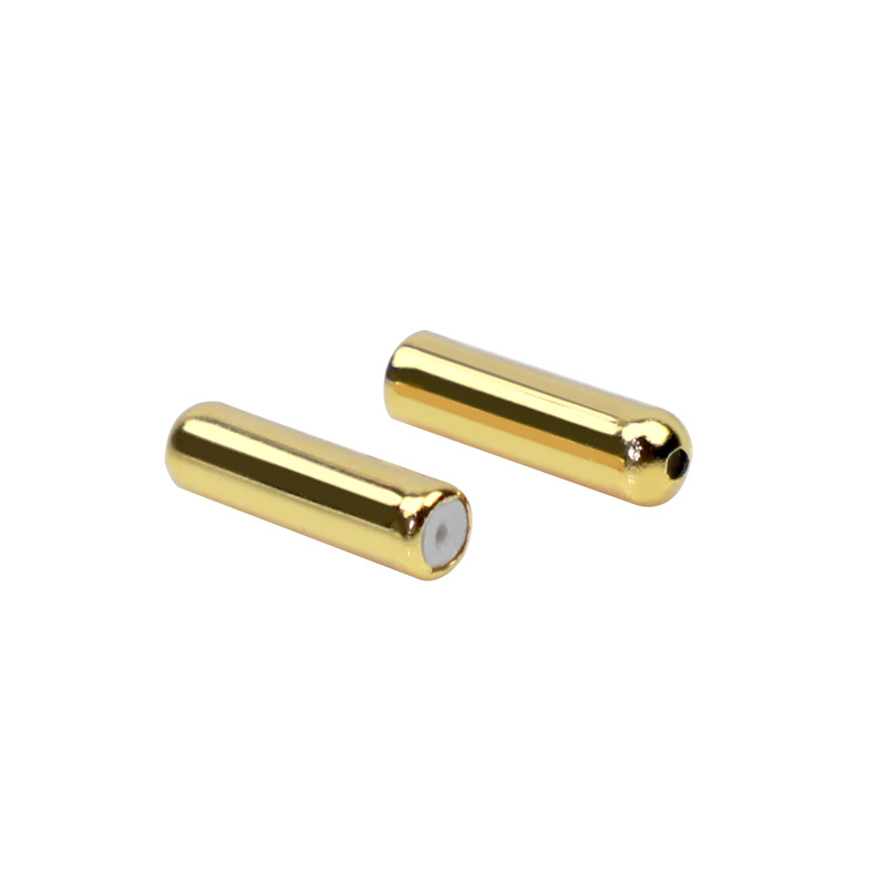 Brooch, golden tubular collar