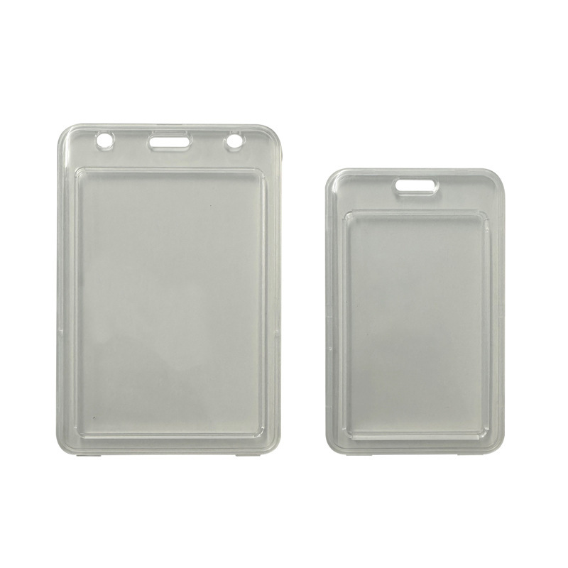 Plástico duro transparente grande de dibujos animados de identificación titular de la tarjeta estudiante de gran capacidad impermeable empleado insignia patrón al por mayor tarjeta