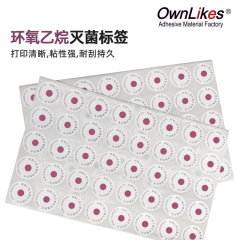 EO Medical Hygiene Epidemic Prevention Sterilization Indicator Card Label Self-Adhesive Red to Blue Ethylene Oxide Sterilization Indicator Card