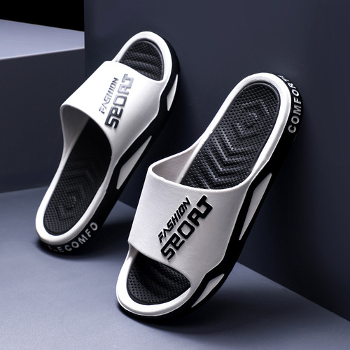 Men's Slippers Summer Outdoor Wear Sports Trend Couple Home Bathroom Soft Sole Home Slippers for Men