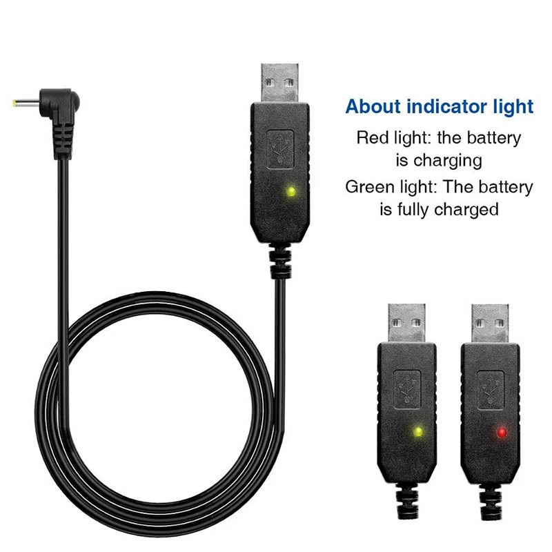USB-кабель для прямой зарядки Baofeng, разъём 2.5 мм, для прямой зарядки 5R/UV82, удлинённый аккумулятор, USB-кабель для ускоренной зарядки