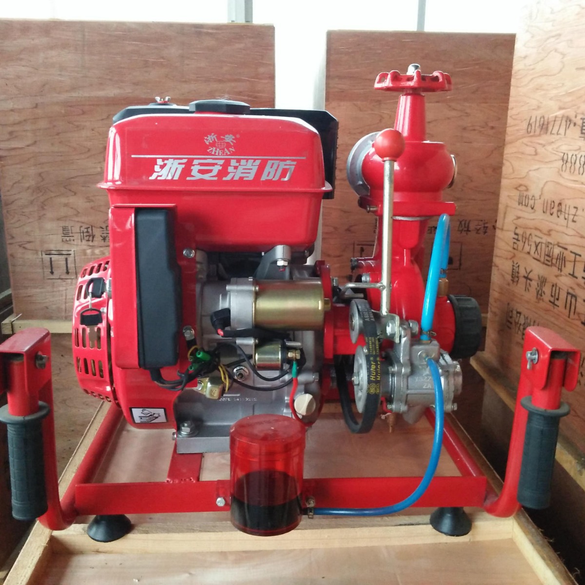 浙安手抬式机动消防泵13马力消防3C认证汽油机水泵15马力22马力