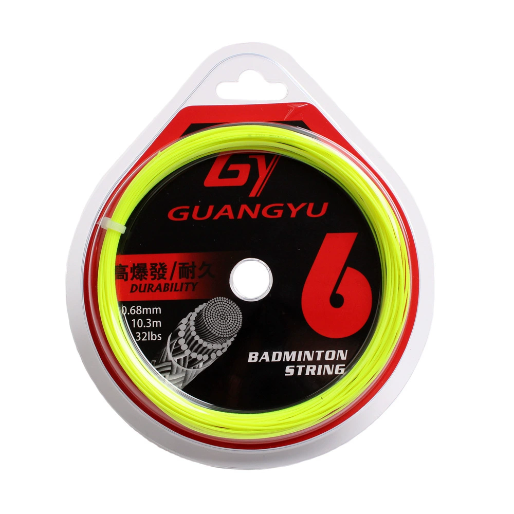Эксклюзивная трансграничная поставка струн для бадминтонных ракеток Guangyu №6, высокопрочные струны для бадминтона, высокая эластичность и долговечность.
