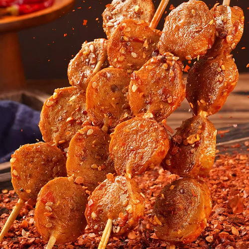 Three Kings Noodles Webbed Gluten Stick Spicy Rice Noodles Spicy Bean Curd Gluten Rings Vegetarian Spicy Snack Food