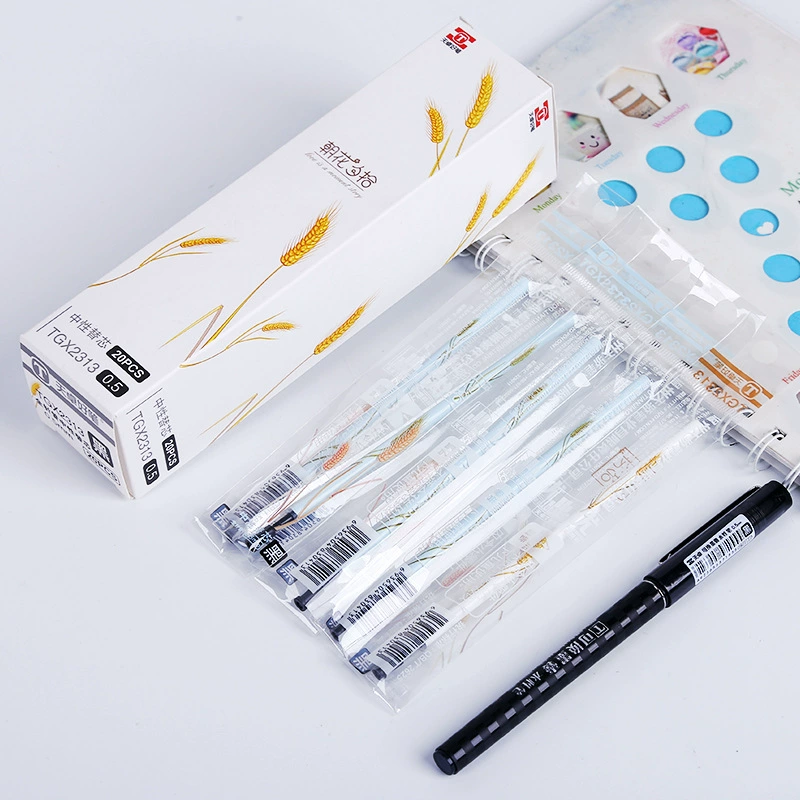 Black rollerball pen for elementary school students, 0.5mm, 20 pieces