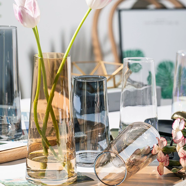 Скандинавский стиль ins простая креативная прозрачная стеклянная ваза гидропонная зеленое растение цветы Настольный цветок Организация столешницы маленькие украшения
