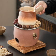 围炉煮茶壶套装烤奶壶烤奶罐泥炉烤火炉套装木炭小型烧烤炉茶罐