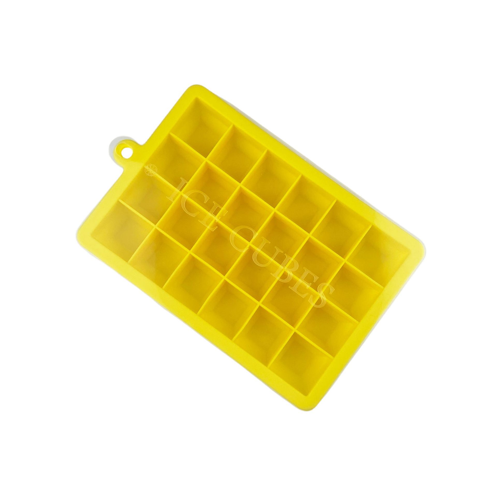 Bandeja de hielo de silicona 24 con tapa, fabricante de hielo para refrigerador doméstico, molde para cubitos de hielo, caja de hielo cuadrada, tiras de hielo de fábrica en stock