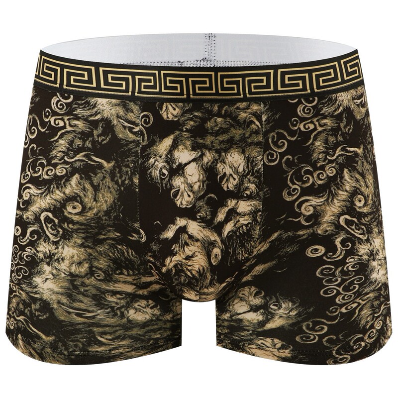 European and American Luxury Printed Men's Underwear Cross-Border Drop Shipping Breathable Youth Student Boxer Briefs Spot Wholesale European and American Luxury Printed Men's Underwear Cross-Border Drop Shipping Breathable Youth Student Boxer Briefs Spot Wholesale