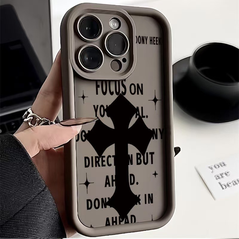 Funda para teléfono móvil iphone16promax de estilo europeo y americano nuevo Apple 15 anti-caída 14pro personalidad 13/12