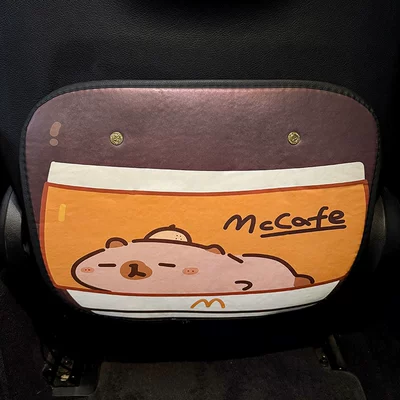 Chair back anti-kick pad Rear Seat Back Protection - short-style-coffee-bara-anti-kick-pad1