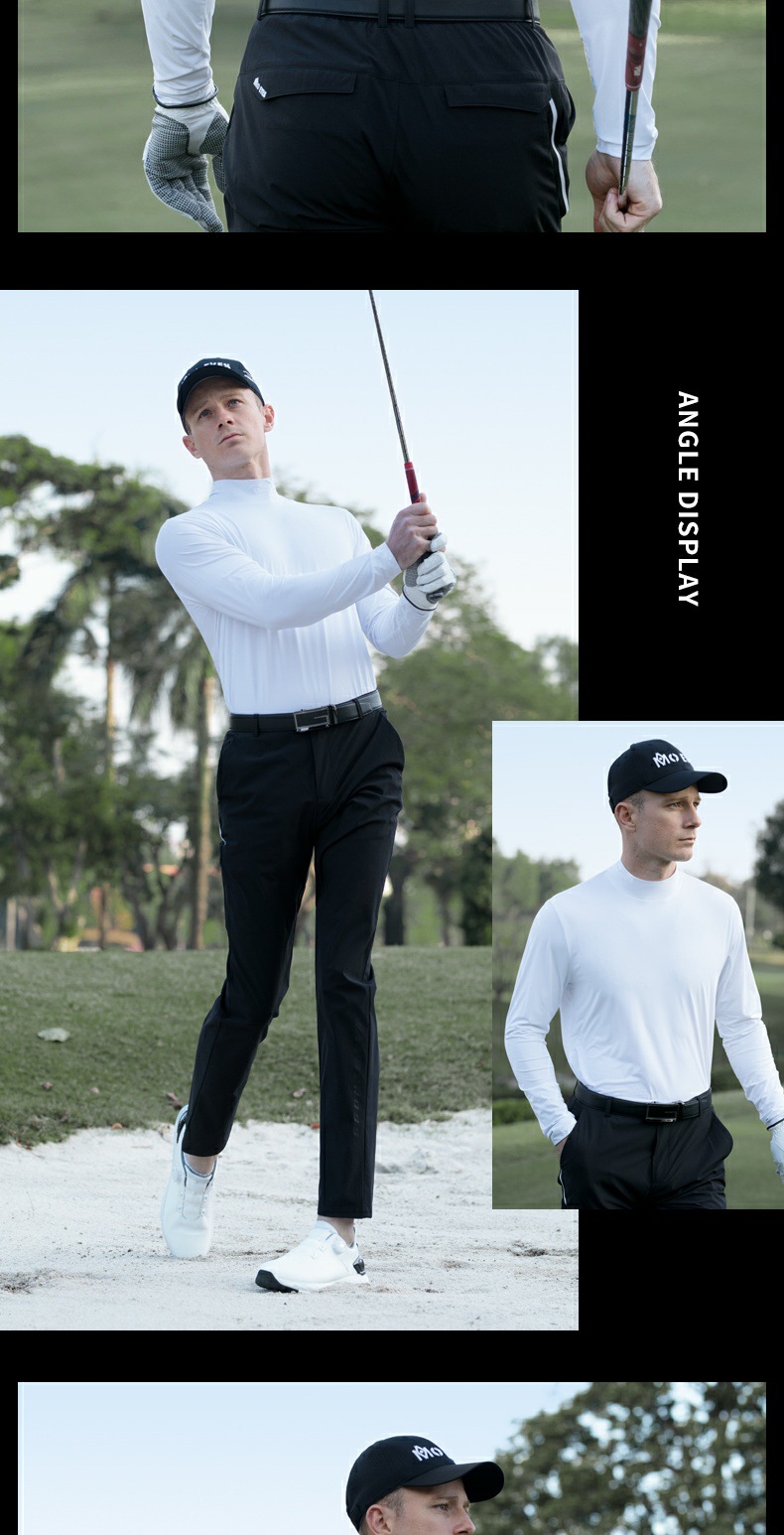 Áo thun dài tay golf nam Mo EYES chất lụa lạnh thoáng khí — M25YF032 trắng lụa lạnh tay dài [lụa lạnh mát/lưới thoáng khí sau lưng/độ đàn hồi cao mềm mại], M25YF032 đen lụa lạnh tay dài [lụa lạnh mát/lưới thoáng khí sau lưng/mềm dẻo đàn hồi cao] chi tiết 9