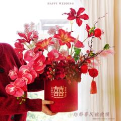 結婚生け花抱っこ桶DIY結婚室シミュレーション花桶婚約置物客間デスクトップ新しい結婚式配置装飾