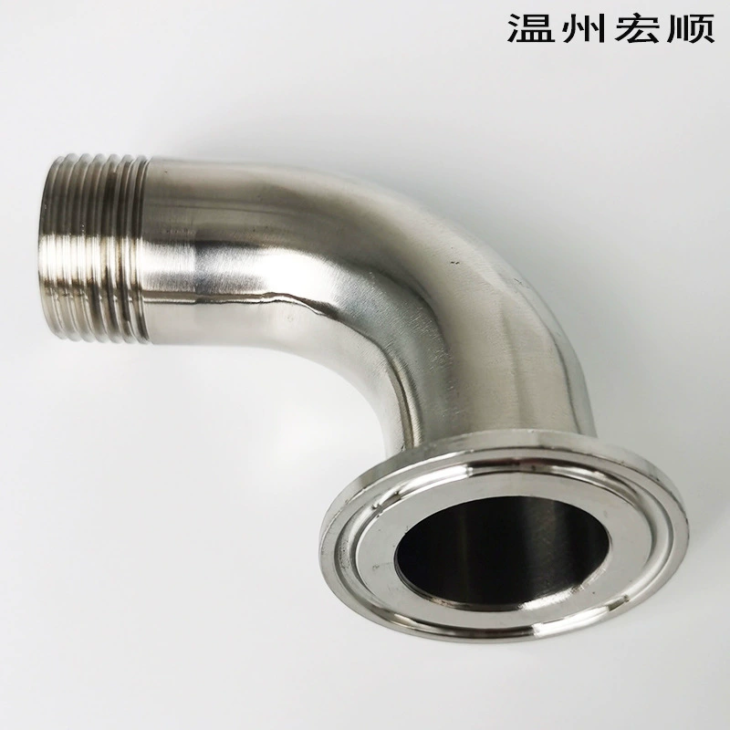 Бесплатная доставка, быстромонтируемый колено из нержавеющей стали 304 с внешней резьбой, санитарный зажим, колено с резьбовым соединением, резьбовой патрон, новая модель.