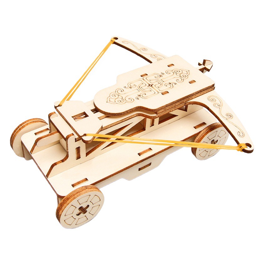 Proyecto de ciencia de catapulta de madera DIY para niños, adecuado para estudiantes de primaria, juguete científico de vehículo de asedio.