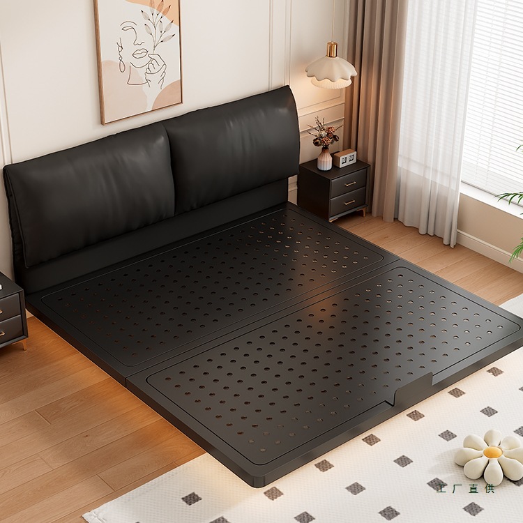 Suspended Bed Wrought Iron Bed Tatami Suspended Carbon Steel Frame Bed Guesthouse Single Bed Upholstered Bedroom Home Double Bed