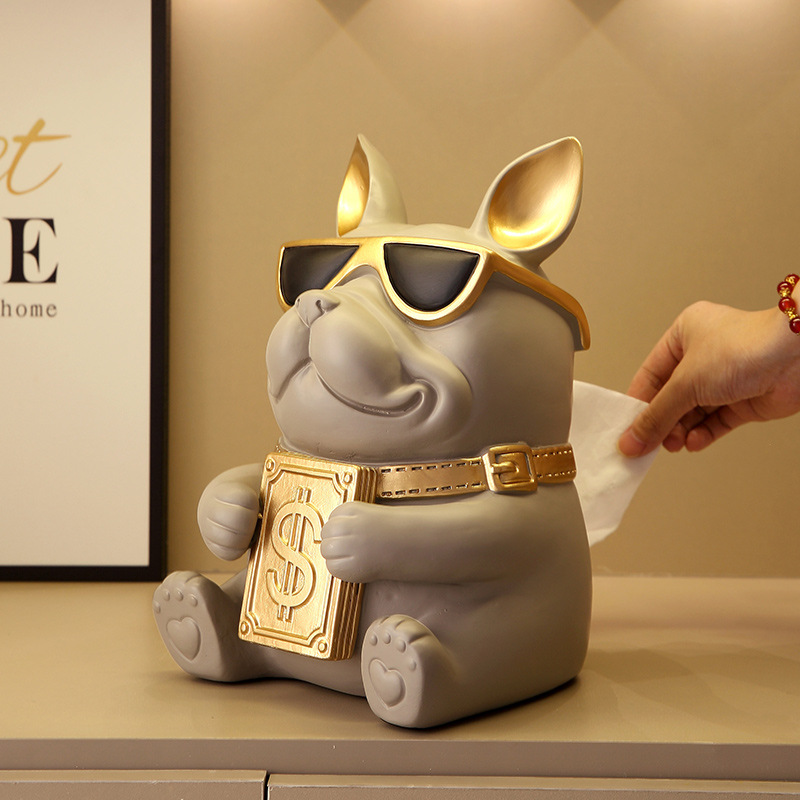 Caja de pañuelos decoración caja de almacenamiento de control remoto luz lujo de alta gama caja de pañuelos creativa sala de estar mesa de café caja de pañuelos multifuncional